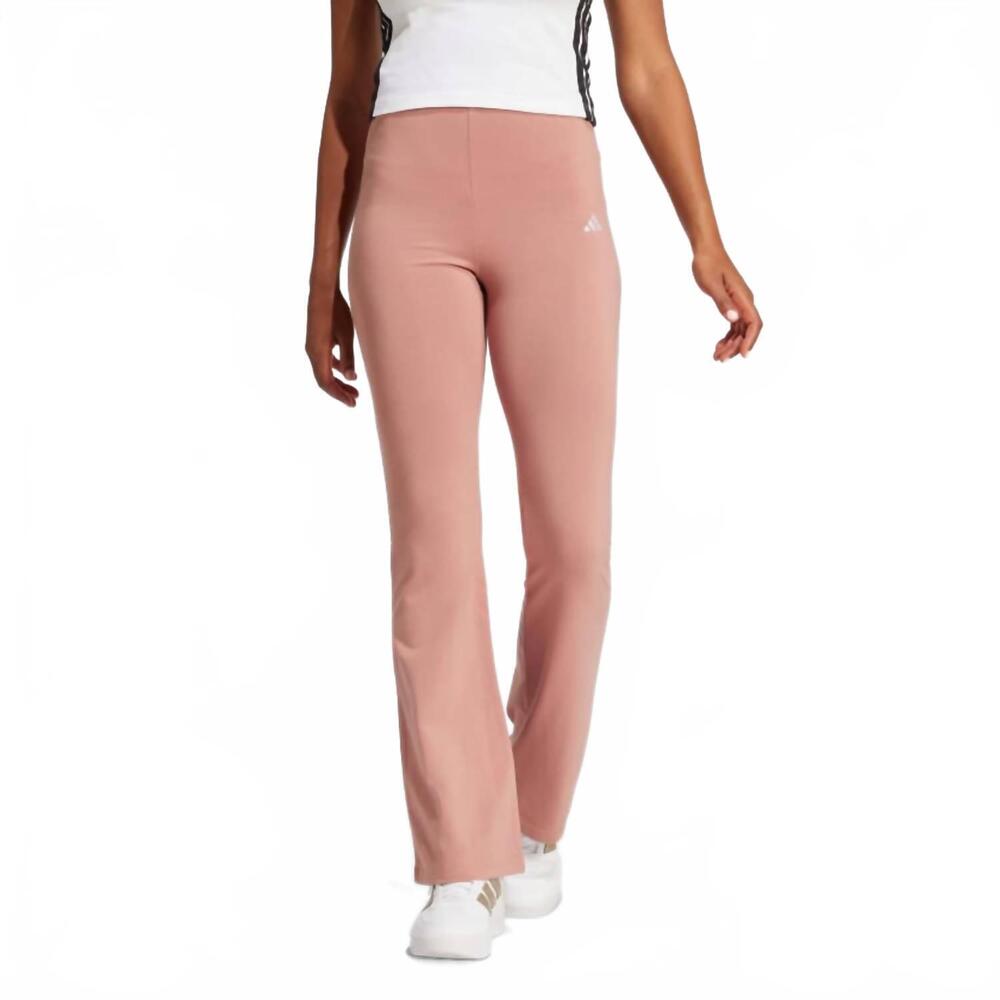 NEW ADIDAS essentials small logo flared leggings in pink